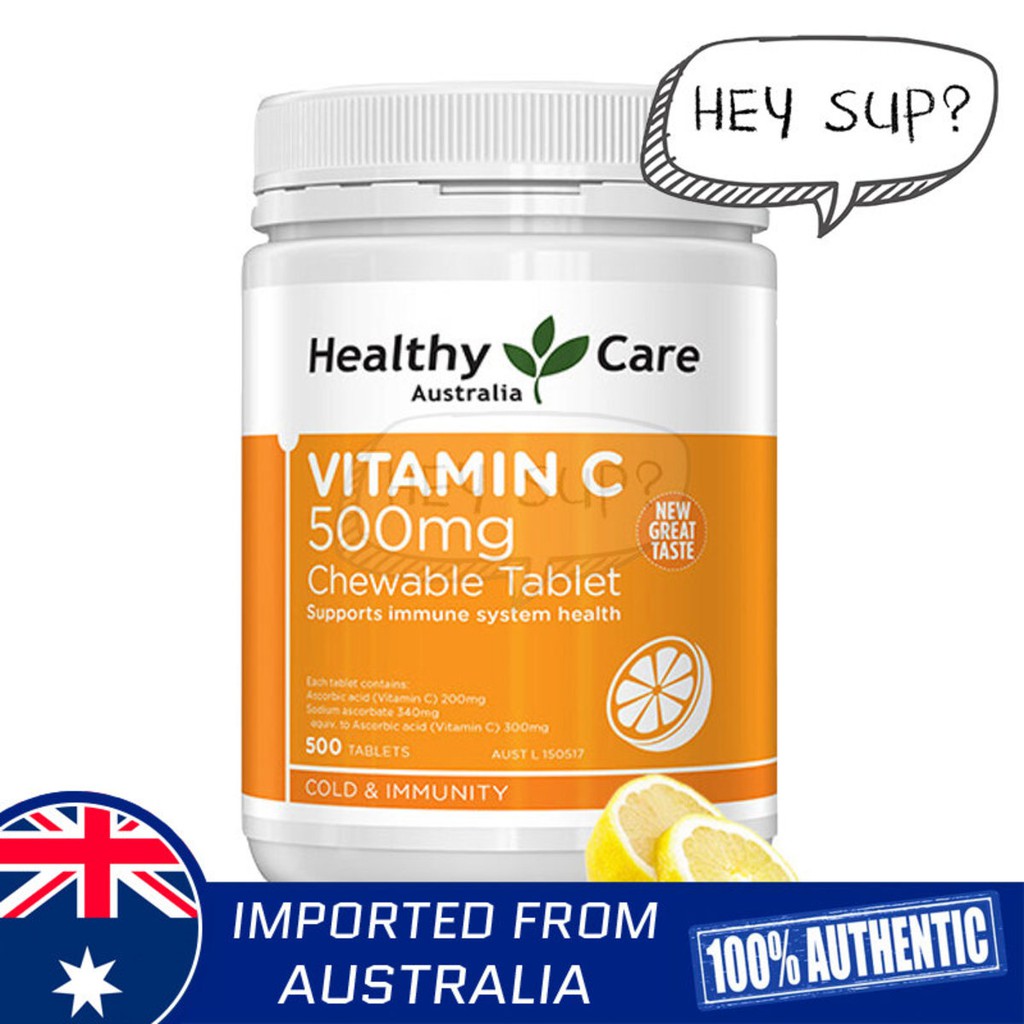 Healthy Care Vitamin C 500mg Chewable 500 Tablets