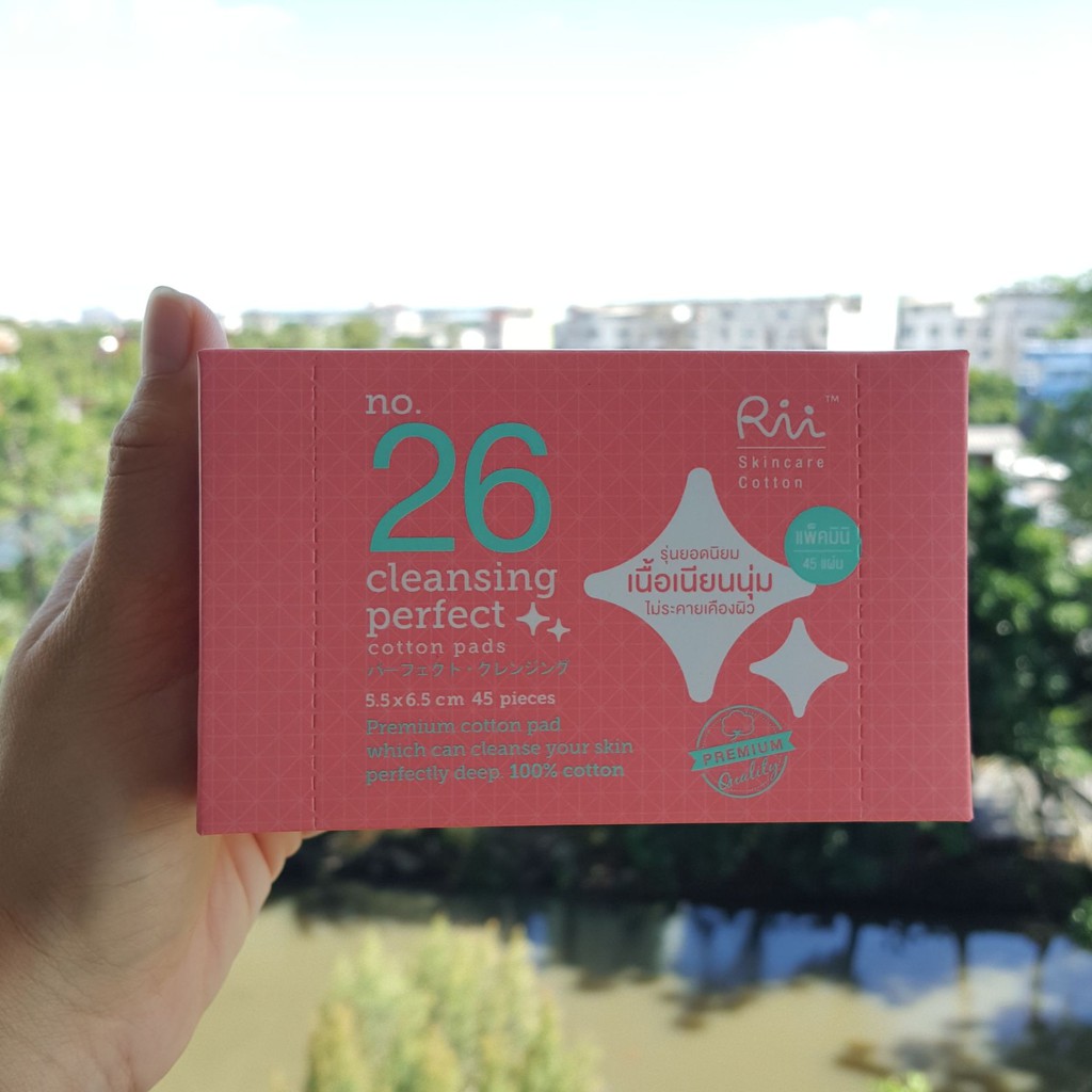 สำลีเช็ดหน้า Rii No.26 Cleansing perfect  (แพคมินิ 45 แผ่น)
