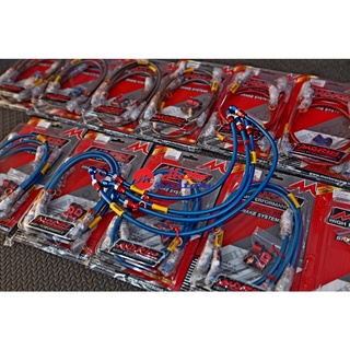 MORIN สายเบรคถัก หน้า - หลัง  (อลูมิเนียม) Forza 300 - 350 (ABS) หัวโจงอ