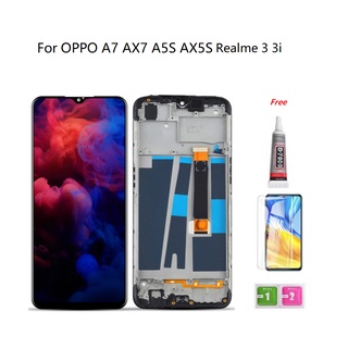 หน้าจอสัมผัส LCD พร้อมกรอบ แบบเปลี่ยน สําหรับ Oppo A7 AX7 A5S AX5S Realme 3 Realme 3i