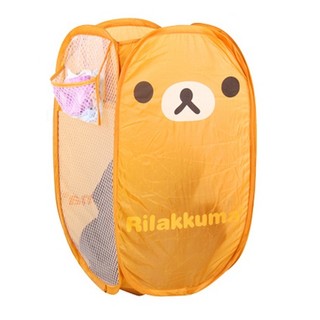 ตะกร้าใส่ผ้า ลายการ์ตูน Rilakkuma  พับเก็บได้