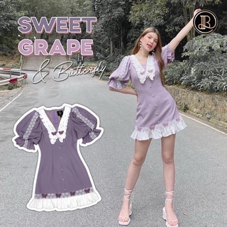 มือสอง Sweet Grape : BLT Brand มินิเดรส น้องม่วงผีเสื้อ งานตามหา