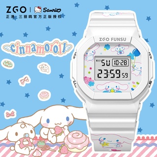 Zhenggang Sanrio 8611 นาฬิกาข้อมืออิเล็กทรอนิกส์ ทรงสี่เหลี่ยม ขนาดเล็ก กันน้ํา สําหรับเด็กผู้หญิง