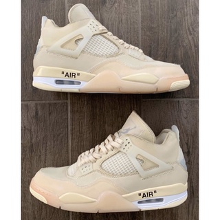 Nike Air Jordan 4 x Off-White Retro Sail CV9388 100 ปี 2020 ไนกี้ของแท้100% ออฟไวท์ x แอร์จอร์แดน4 สีsail ครีมอ่อน มือ1