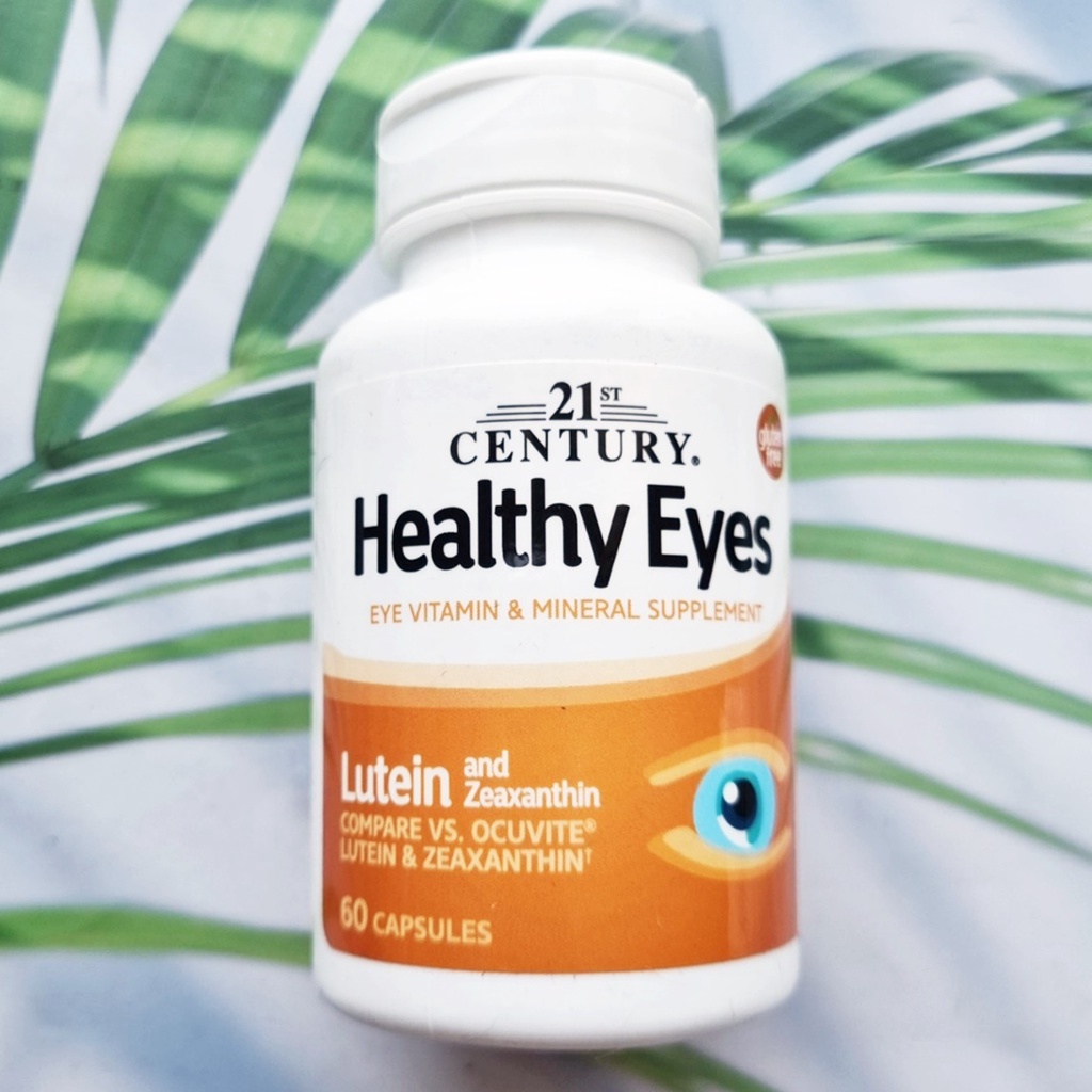 วิตามินบำรุงดวงตา Healthy Eyes with Lutein &amp; Zeaxanthin 60 Capsules (21st Century®) บำรุงสายตา ผสมลูตินและซีแซนทีน