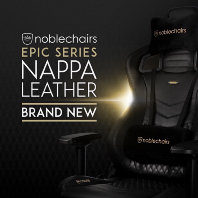 ⚙️GAMING CHAIR (เก้าอี้เกมมิ่ง) NOBLECHAIRS EPIC NAPPA LEATHER (GC-NBC-EPICNAPPABLK) (BLACK) (ASSEMBLY REQUIRED)