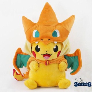 KOE-โปเกมอนใหม่ Pikachu กับหมวก Charizard ของเล่นนุ่ม Plush ของเล่นตุ๊กตาตุ๊กตา 9in Open Mouth