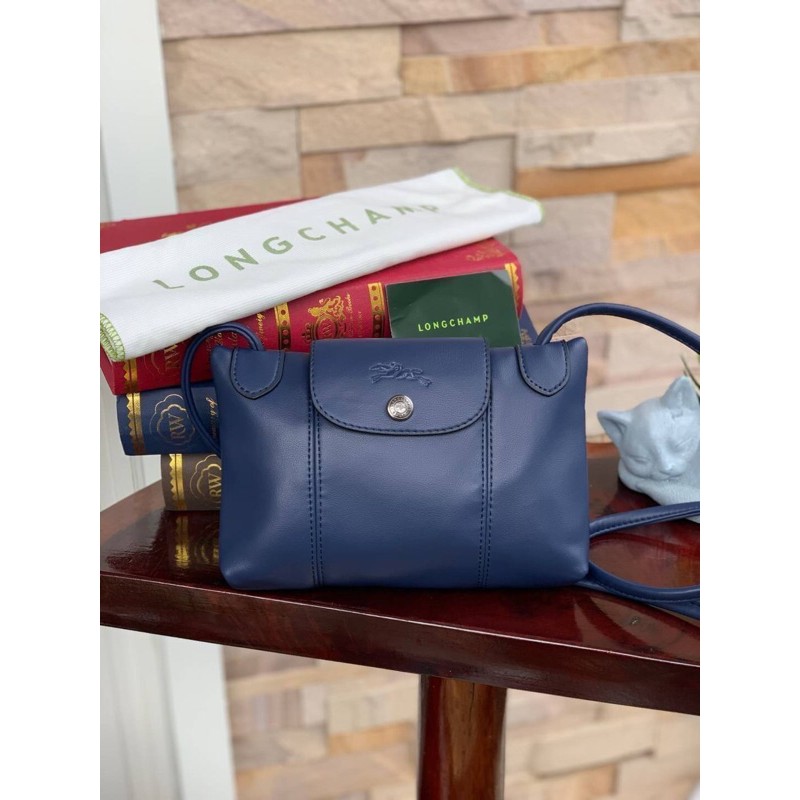 💕 Longchamp Le Pliage Cuir Crossbody Bag