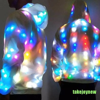 เสื้อโค้ทเต้นรํา มีไฟกระพริบ LED หลากสีสัน สําหรับปาร์ตี้ฮาโลวีน