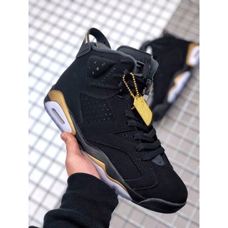 Air Jordan 6 “DMP” Retro CT4594-007 รองเท้ากีฬาลําลอง พรีเมี่ยม สีดํา ทอง สําหรับผู้ชาย Ua -36-44 EURO