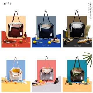 (New Collection!) PORTION TOTE BAG กระเป๋าผ้า ถุงผ้าแคนวาส แบบมีซิป