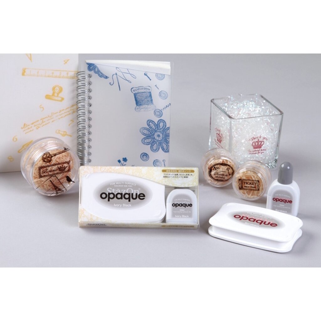 หมึกญี่ปุ่น Stazon รุ่น Opaque หมึกเนื้อทึบแสง ใช้ได้ดีกับวัสดุสีเข้มและใส
