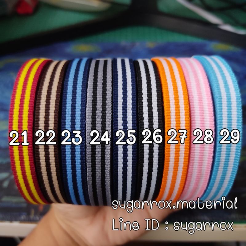 แบ่งขาย ลาย 20-40 เทปผ้าdiy ทำสายคล้องหน้ากาก