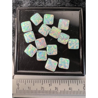 Opal Lab creaded 7x7mm 1 pieces