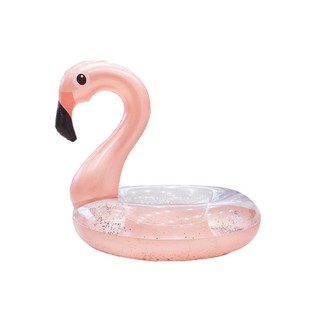 Float Me Summer ห่วงยางฟลามิงโก้ริงค์ กลิตเตอร์ Inflatable Glister Flamingo Ring Pool Float