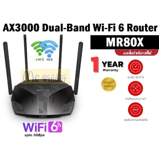 ROUTER (เราเตอร์) MERCUSYS (MR80X) AX3000 Dual-Band Wi-Fi 6 Router ประกัน 1 ปี *ของแท้ ประกันศูนย์*