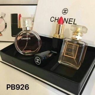 เซ็ทน้ำหอม Chanel พร้อมลิปสีสด