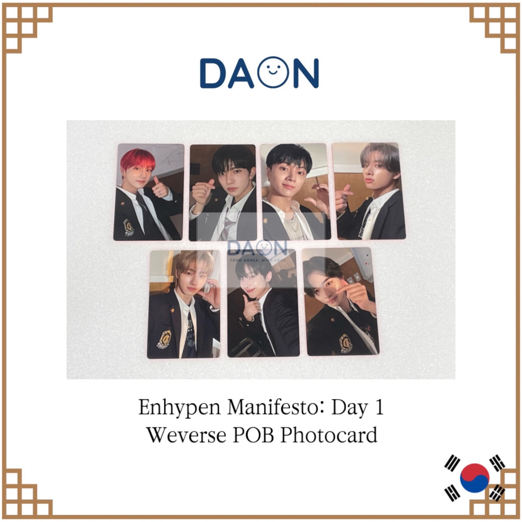 ENHYPEN 【MANIFESTO DAY 1】トレカセット Weverse ENHYPEN MANIFESTO : DAY 1 Phot card Weverse Albums ver. PC