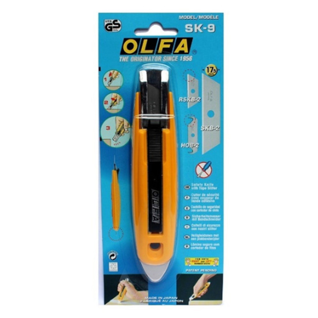 OLFA โอฟ่า รุ่น SK-9 มีดคัตเตอร์เซฟตี้กรีดกล่องลัง