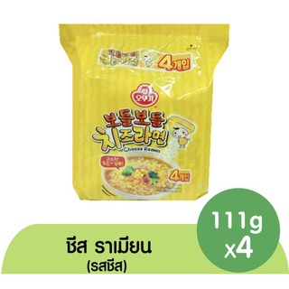 มาม่าเกาหลี Ottogi Cheese Ramyon โอโตกิ ชีส ราเมียน บะหมี่เกาหลี 111g.Pack 4