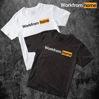 gv9R //(มีของพร้อมส่ง)เสื้อ workfromhome เสื้อ เสื้อยืด  COTTON 100 % เสื้อpornhub!!