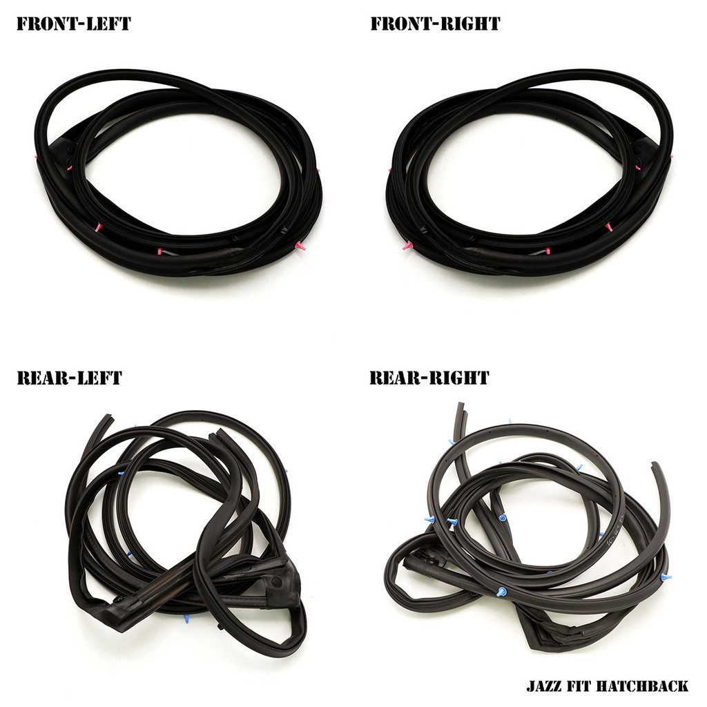 ยางกันกระแทกขอบประตู ยางขอบประตู หน้า+หลัง ซ้าย+ขวา 4เส้น สีดำ Honda Jazz Fit GD1 GD2 GD3 GD4 GD5 Ha