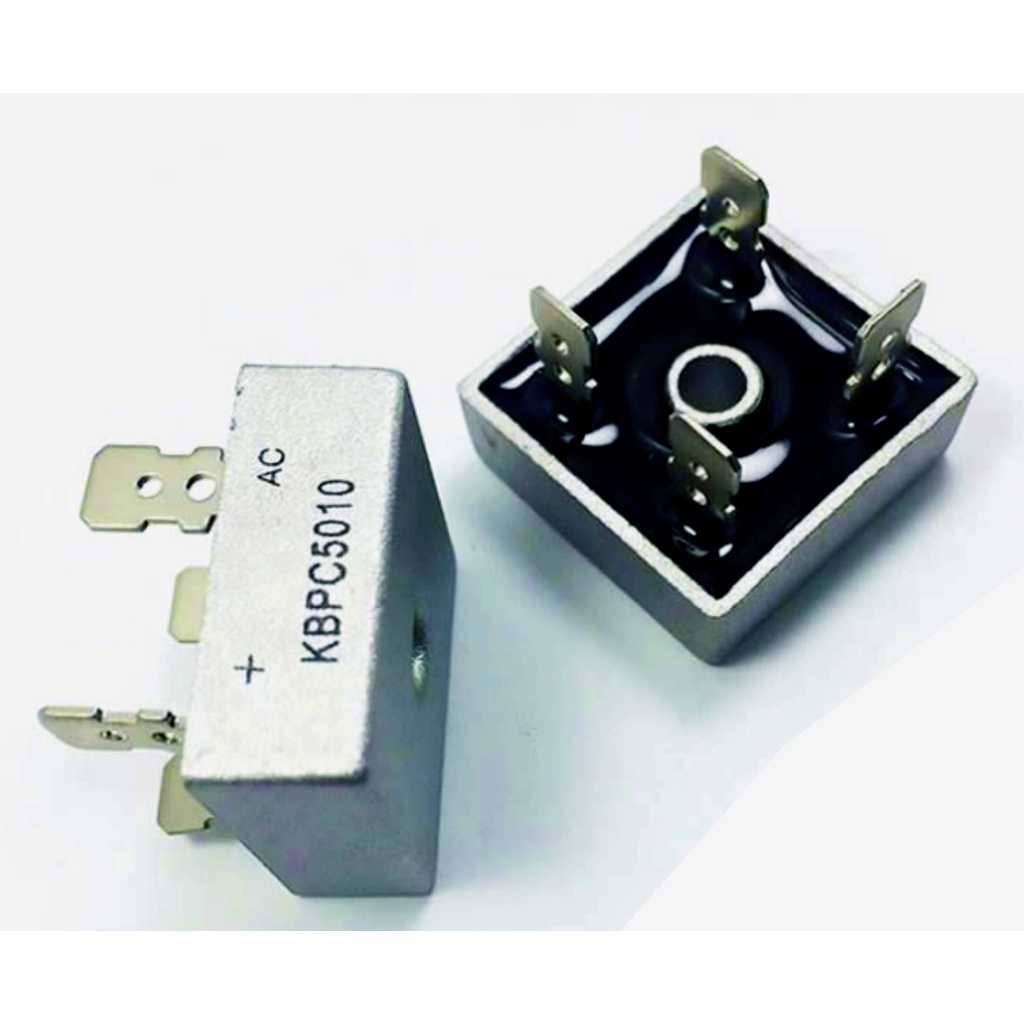 Diode bridge ไดโอดบริดจ์ KBPC5010 50A 1000V ไดโอดกันไฟย้อน ใช้กับไฟฟ้ากระแสตรง (มีของพร้อมส่ง‼️)