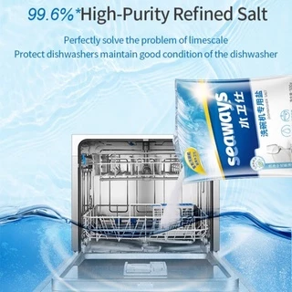 Dishwasher Salt Seaways ผงเกลือสำหรับเครื่องล้างจานทุกรุ่น ผงเกลือบริสุทธิ์ ช่วยปรับสภาพน้ำ 500g