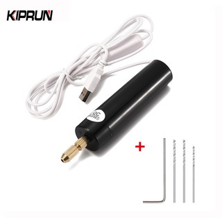 Kiprun เครื่องเจียรไฟฟ้า ขนาดเล็ก แบบพกพา 5V USB สําหรับแกะสลักเครื่องประดับ