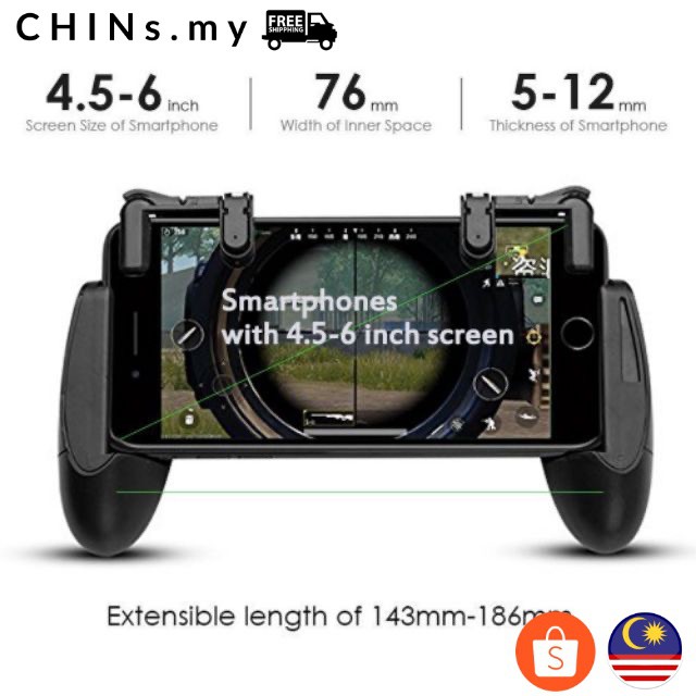 LR Trigger Mobile Game Controller Pad Knifes Out / PUBG / Rules Of Survival Game Trigger ซ้ายขวา