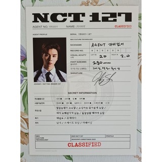 [พร้อมส่ง] โปรไฟล์ จอห์นนี่ Johnny NCT127 2021 Seasons Greetings Profile