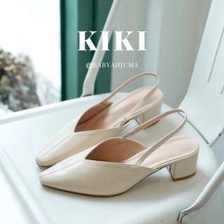 KIKI รองเท้าส้นสูง รัดส้น 2 นิ้ว ส้นกลาง(3-5cm.)