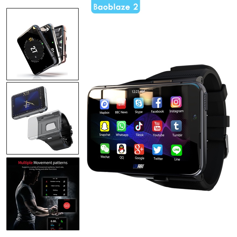 ANDROID นาฬิกาข้อมือ Smartwatch หน้าจอสัมผัสพร้อมกล้อง Sim Card Slot สําหรับ Samsung Ios Phone