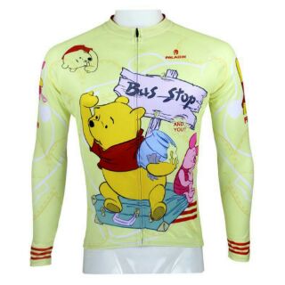 เสื้อปั่นจักรยานหมี pooh แขนยาว