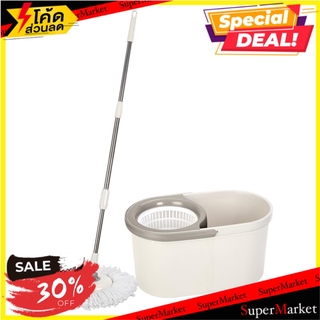 ✨HOT Item✨ ชุดอุปกรณ์ถังปั่นพร้อมม็อบ ACCO DS-307 สีเบจ CLEANING SET SPIN BUCKET+MOP ACCO DS-307 IVORY ไม้ม็อบและอุปกรณ์