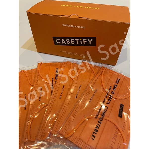 (พร้อมส่ง) Casetify mask - สีส้ม Amber ราคาต่อชิ้น