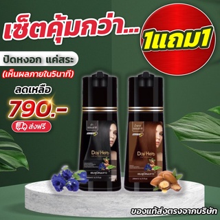 [1แถม1] DayHerb แชมพูสระปิดหงอกทันที แชมพูปิดผมขาว สมุนไพรแท้ ปิดหงอก ลดหงอก ผมดำใน 5 นาที