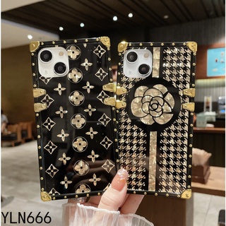 เคสโทรศัพท์มือถือ ทรงสี่เหลี่ยม ลายดอกไม้ สีดํา สไตล์คลาสสิก หรูหรา สําหรับ Xiaomi Redmi 6A 7 7A 8 8A 8T 9T 9 9A 9C 10A 10X 10C NOTE 11 11S 10 10S 9S 9 8 7 Pro 10T 11T 11E