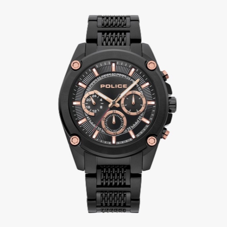 (ของแท้ประกันช้อป) POLICE นาฬิกาข้อมือผู้ชาย Police MALLORCA black stainless steel watch รุ่น PL-15985JSB/02M