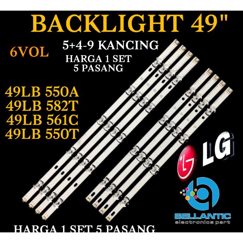 BACKLIGHT 49"LG LB550A-49LB582T-49LB561C-49LB560T