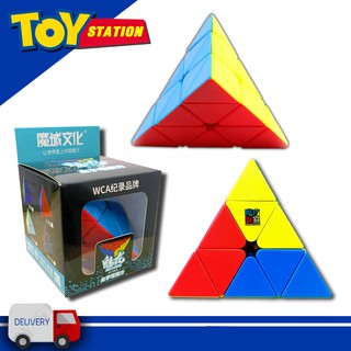 รูบิคสามเหลี่ยม รูบิคพีระมิด MFJS MeiLong Pyraminx Stickerless  Pyramid Cube