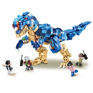 ใหม่ Jurassic Tyrannosaurus Rex 4-in-1 บล็อกตัวต่อเลโก้ ของเล่นเสริมการเรียนรู้เด็ก