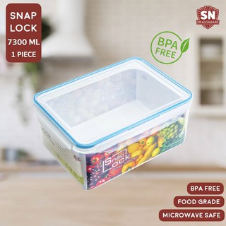 SNAPLOCK 1Pc 7300ML BPA Free ชุดกล่องเก็บอาหาร กล่องถนอมอาหาร กล่องLock กล่องอาหารล็อค ซีล กันแบคทีเรีย ไวรัส