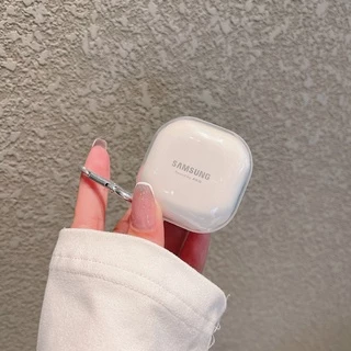 SAMSUNG สําหรับSamsung Galaxy Buds Core/Buds FE soft TPU SimpleหูฟังสําหรับSamsung Liveป้องกันกรณีสําหรับSamsung Buds 2 Proโปร่งใสพร้อมตะขอ