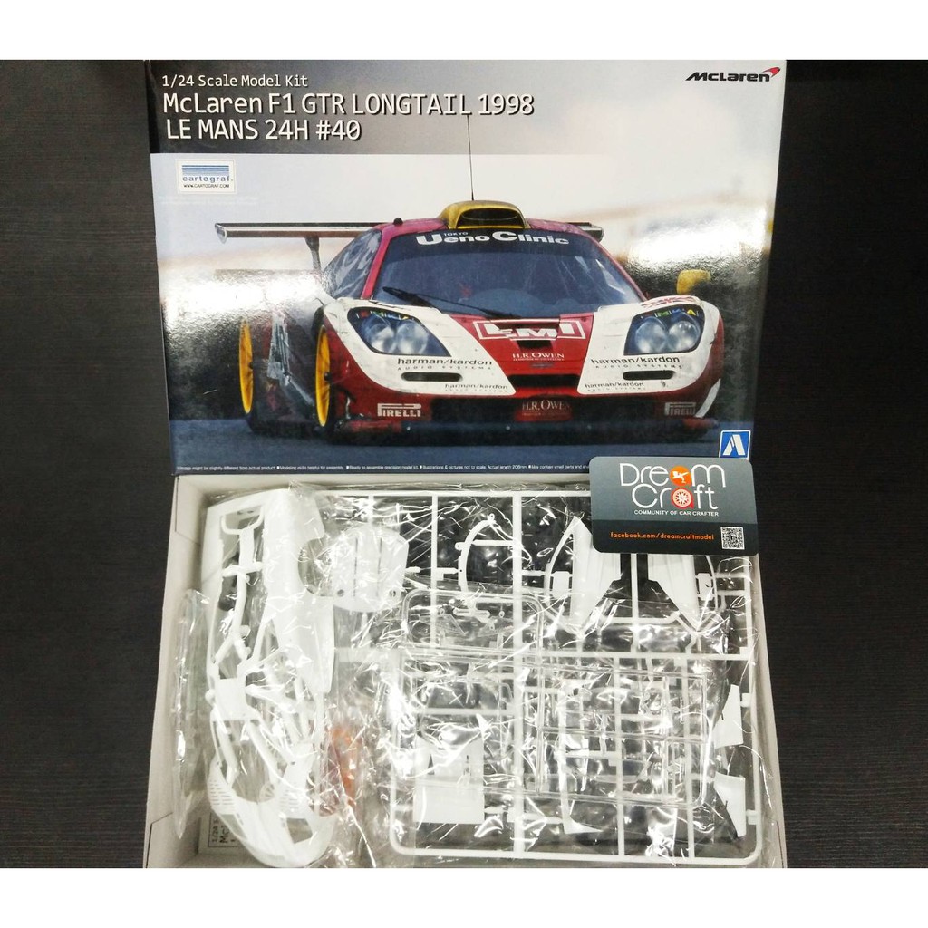AOSHIMA 1/24 McLaren F1 GTR LONG TAIL 1998 LE MANS24H #40 OVERSEAS EDITION (โมเดลรถยนต์ Model DreamC