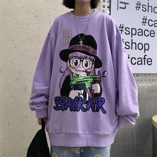 2022 two-dimensional long-sleeved sweater autumn female student Korean style loose coat ins Harajuku style all-match top