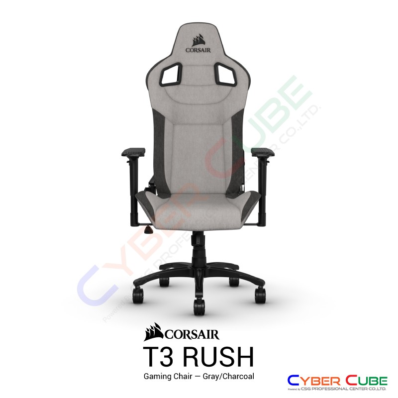 Corsair T3 RUSH Gaming Chair - Gray/Charcoal เก้าอี้เกมส์มิ่ง