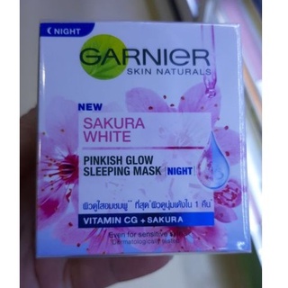 (พร้อมส่ง)กานิเย่ ซากุระ ไวท์ 50 มล. Garnier Sakura White Sleeping Mask 50ml (ครีมการ์นิเย่)