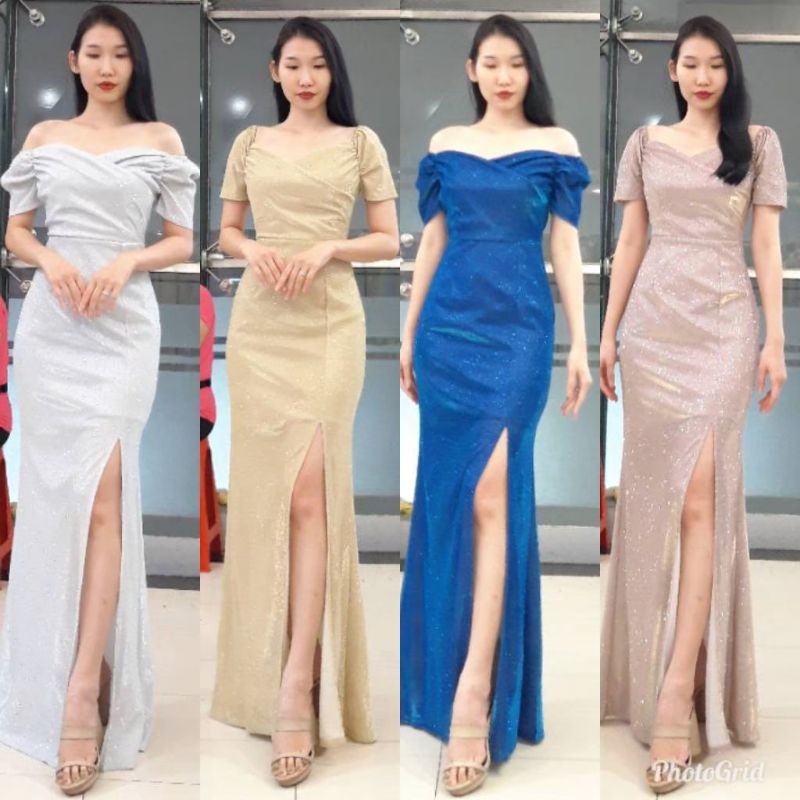 เดรสผู้หญิง เดรส งานป้ายเอามาลดราคา มี M XL XXL สีน้ำเงินกลิสเตอร์ งานป้ายLuxury ขอคนรับได้ขายต่ำกว่