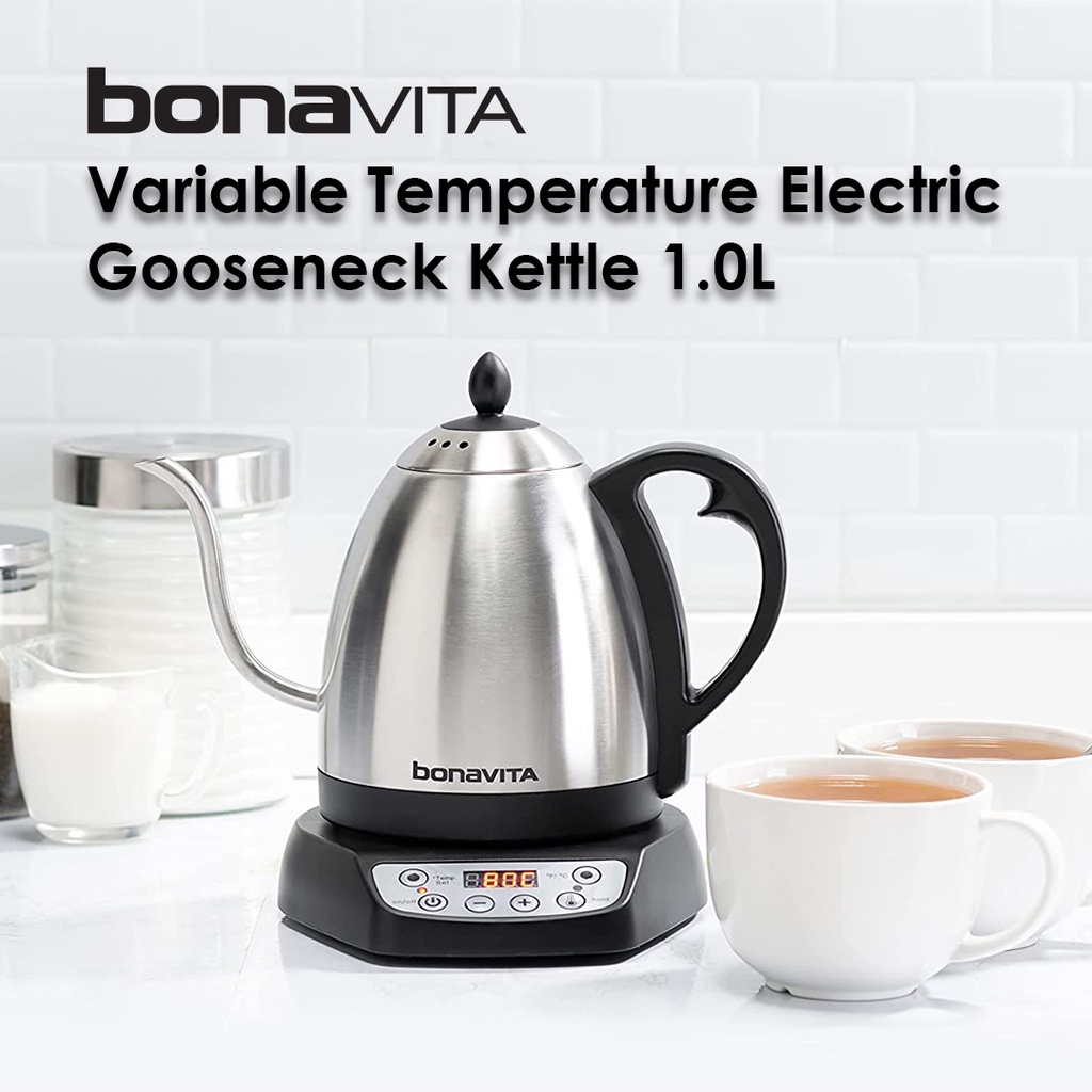 กาต้มน้ำไฟฟ้า Bonavita Variable Temp Gooseneck Kettle 1.0L Shopee